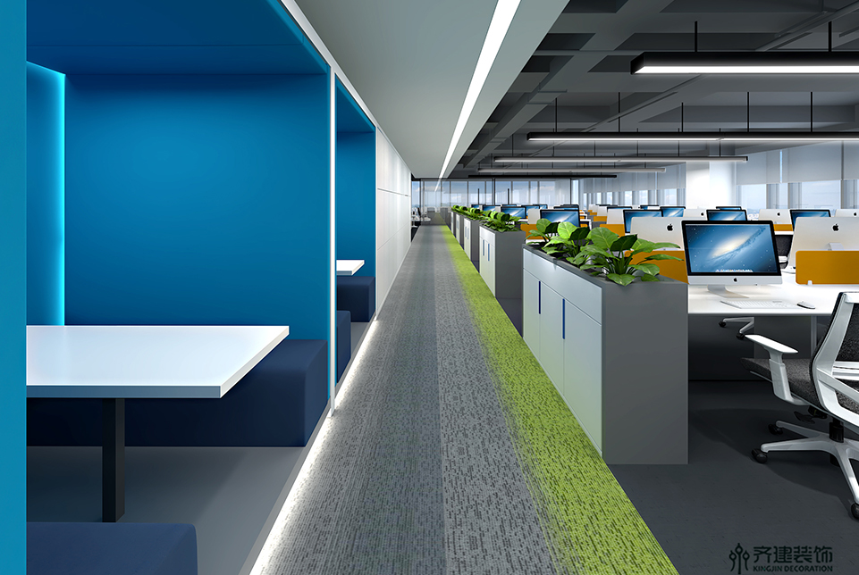  上海信用算力公司員工辦公區裝修 