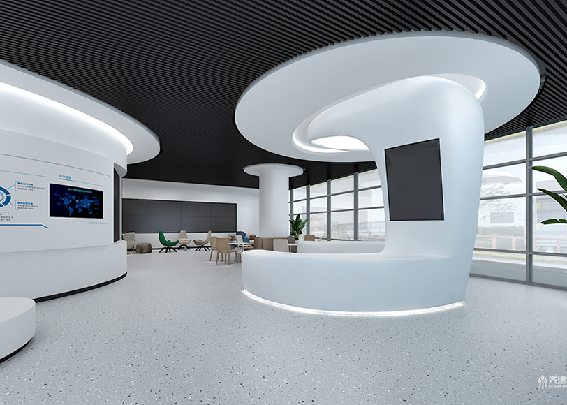  上海制氧設備展廳全景3D效果圖設計 