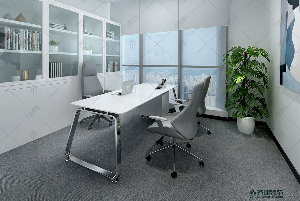  上海品責資產總經理辦公室裝修設計效果圖 