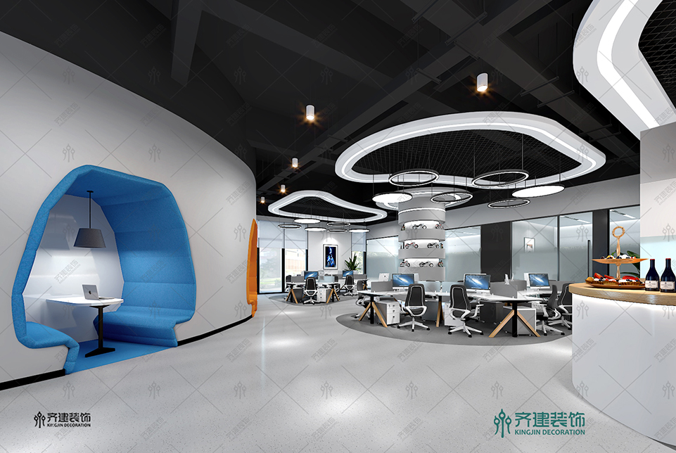  上海湯泉國際大廈開放辦公區走廊裝修設計 