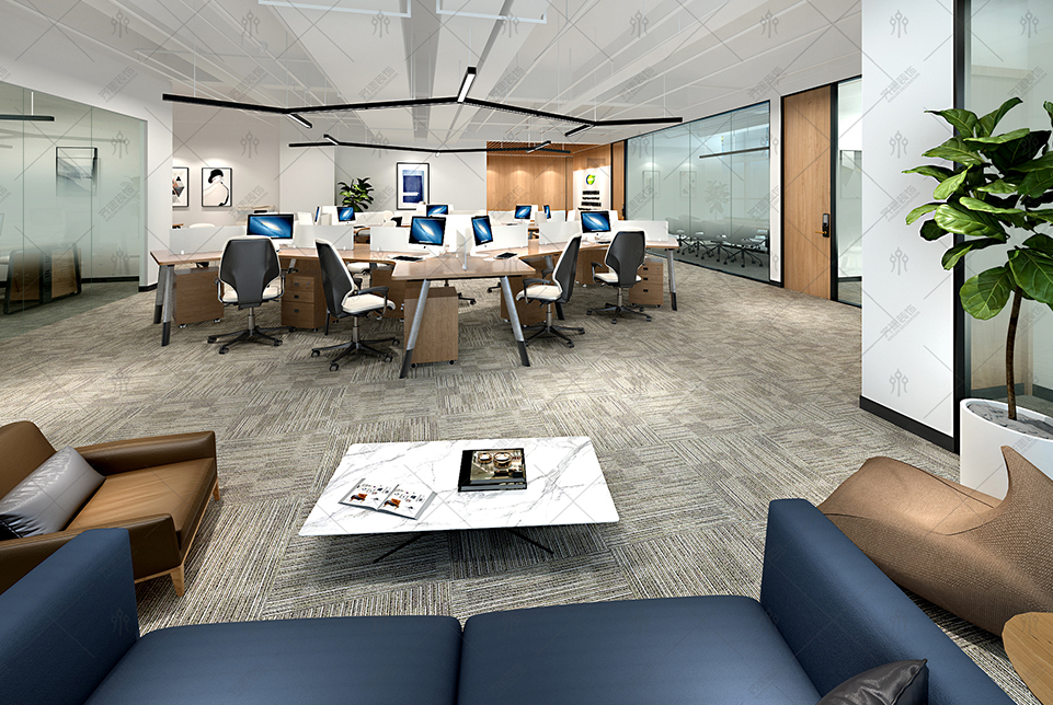  上海寶龍城開放式辦公區裝修設計 