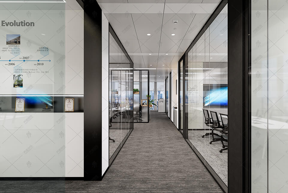  辦公室過道效果圖 