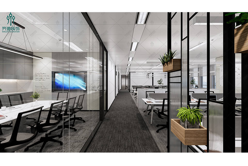  員工辦公區(qū)效果圖 