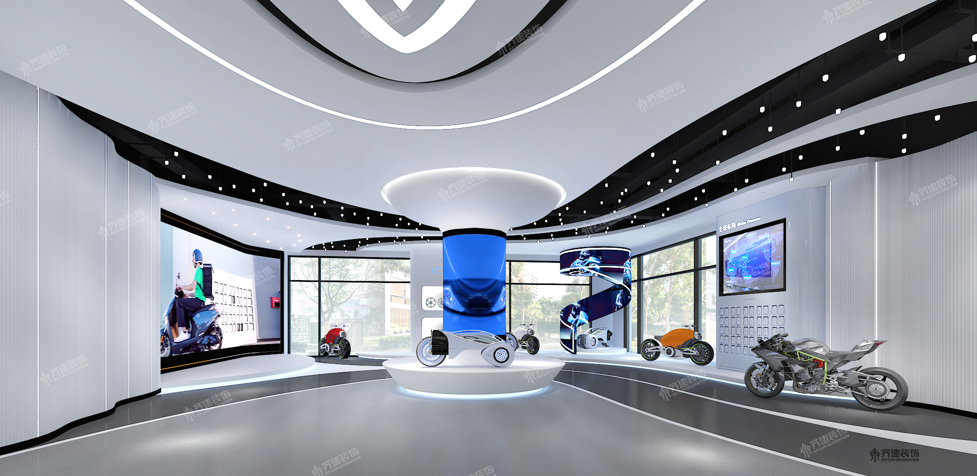 寰拓動力技術上海分公部辦公室展廳設計