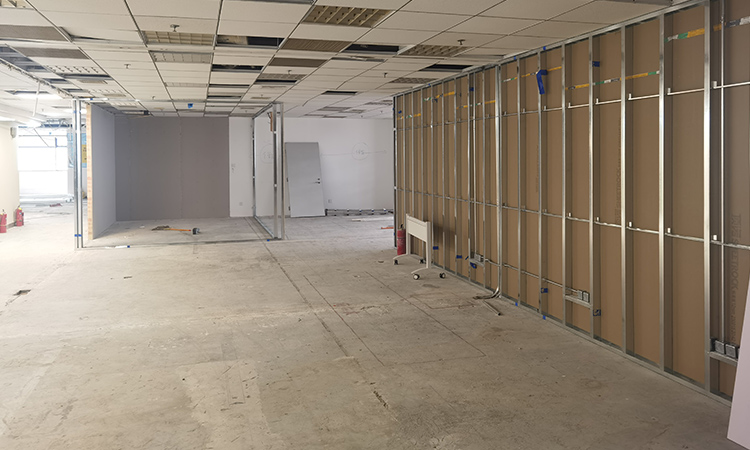 上海長寧世貿商城辦公室施工現場4