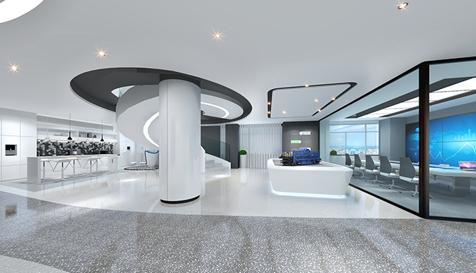 上海德馬物流室內辦公室展廳-齊建裝飾