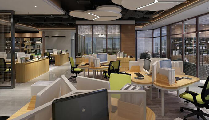 上海進出口進出口貿易公司辦公室裝修要點