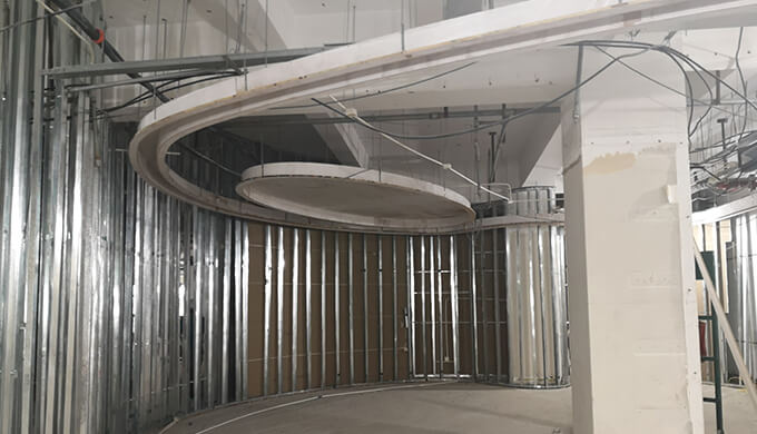 上海辦公室裝修輕質隔墻施工注意事項