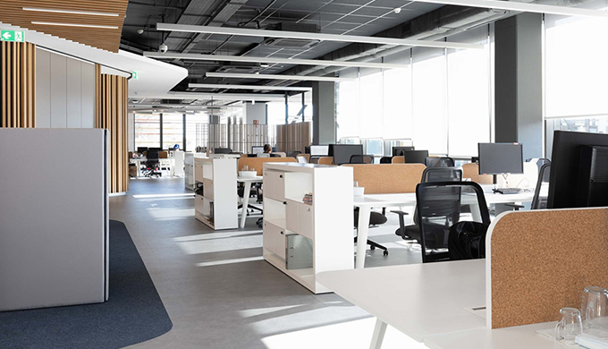 上海室內辦公室空間各功能區域裝修與采光渲染